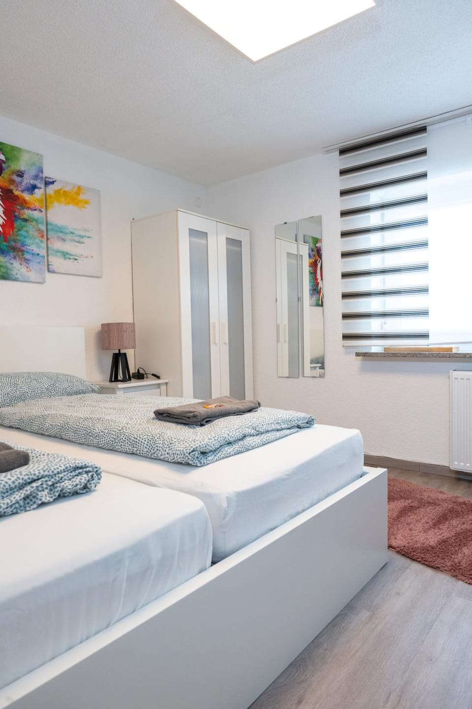 Bed, Photo of the whole room, Bedroom, towels, wardrobe
