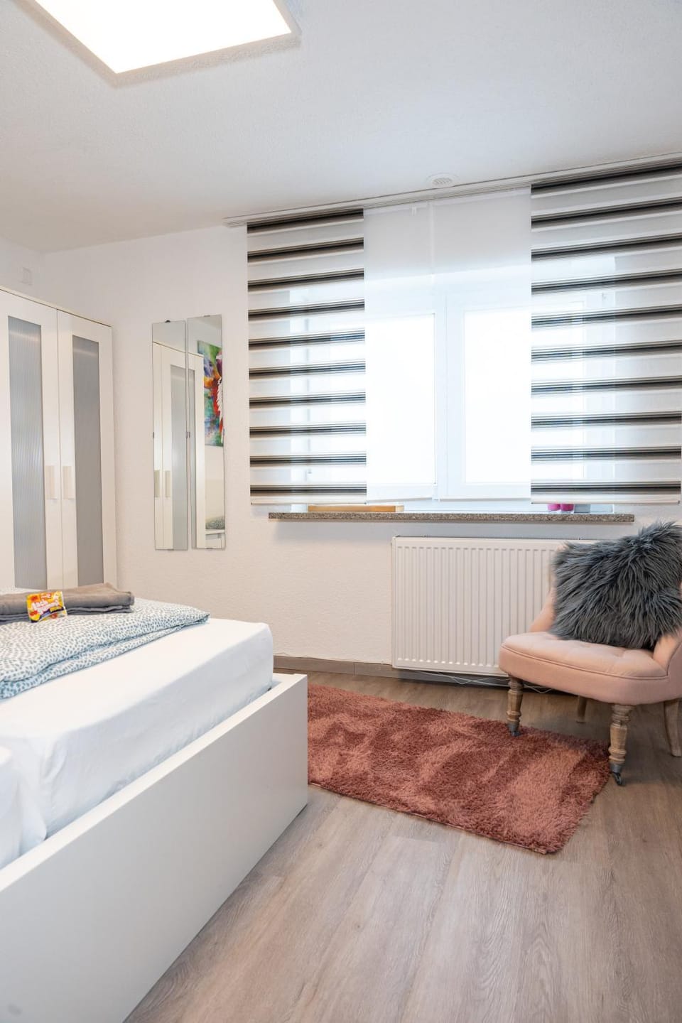 Bed, Photo of the whole room, Bedroom, towels, wardrobe