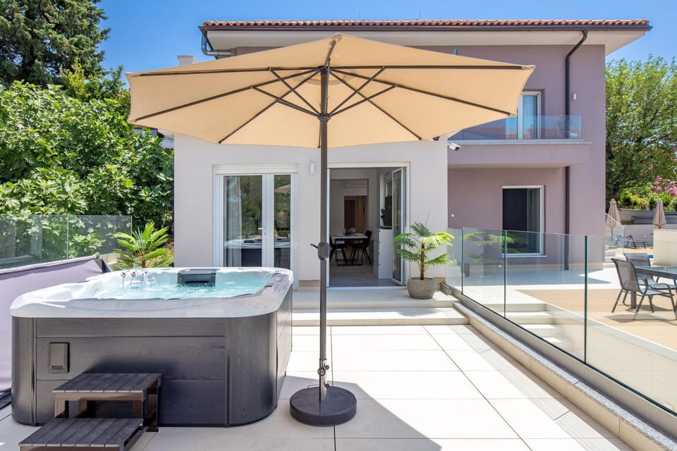 Property building, View (from property/room), Garden view, sunbed