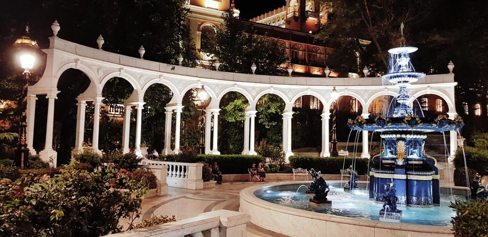 Nearby landmark, Night, Natural landscape