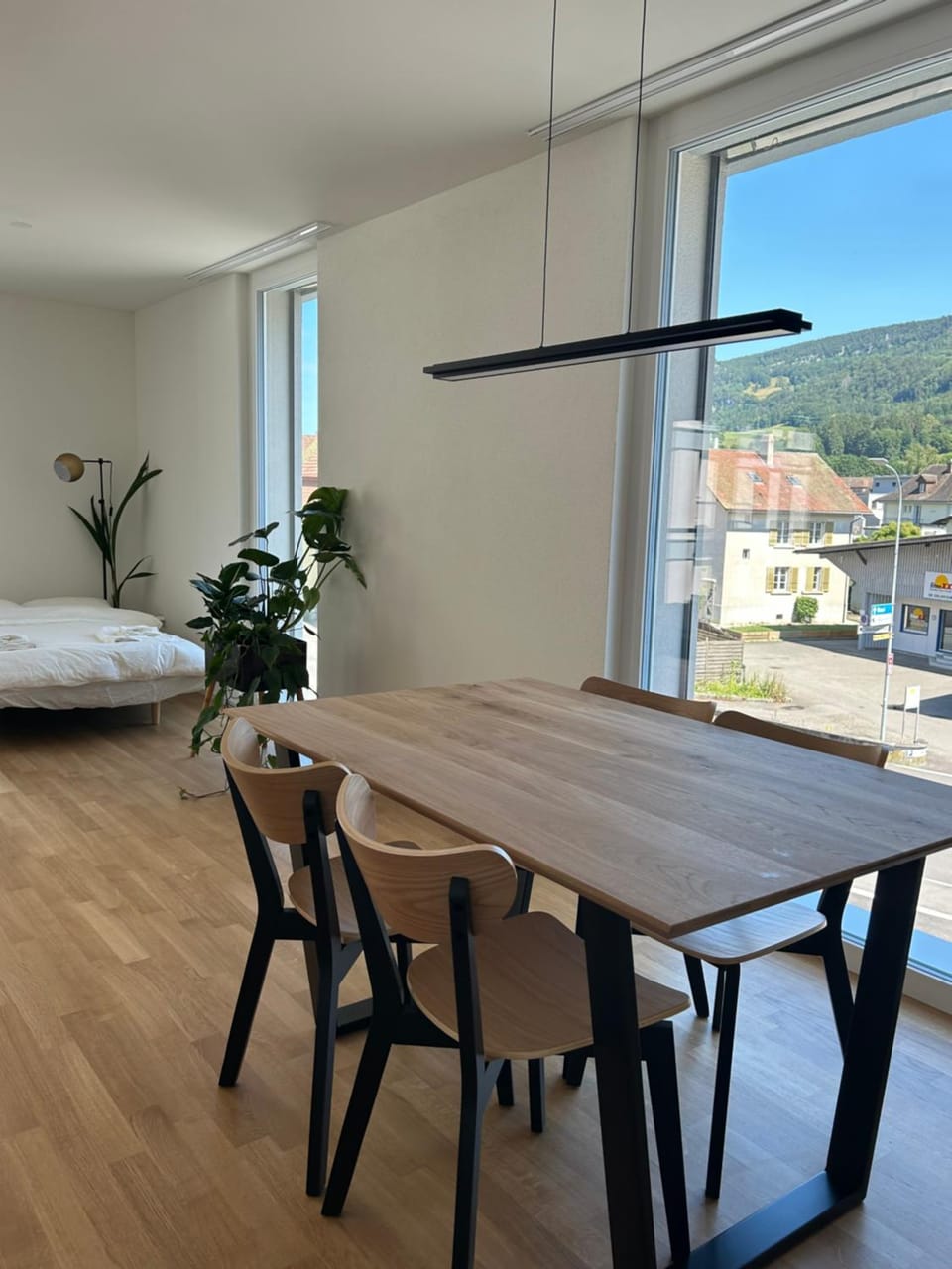 Property building, Bed, Natural landscape, View (from property/room), Balcony/Terrace, Living room, Photo of the whole room, Dining area