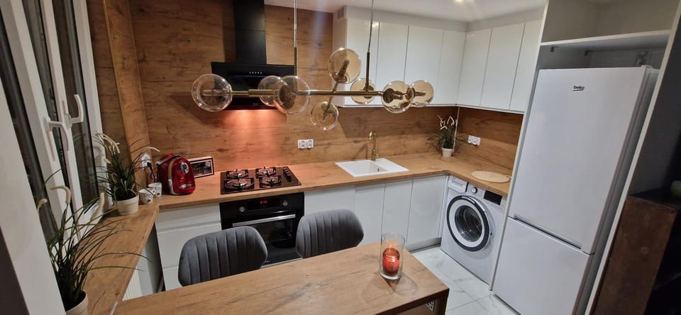 Kitchen or kitchenette, Dining area, dishwasher, pet friendly, stove, washing machine