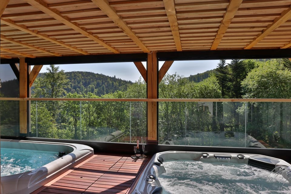 Natural landscape, Hot Tub, Swimming pool, sunbed