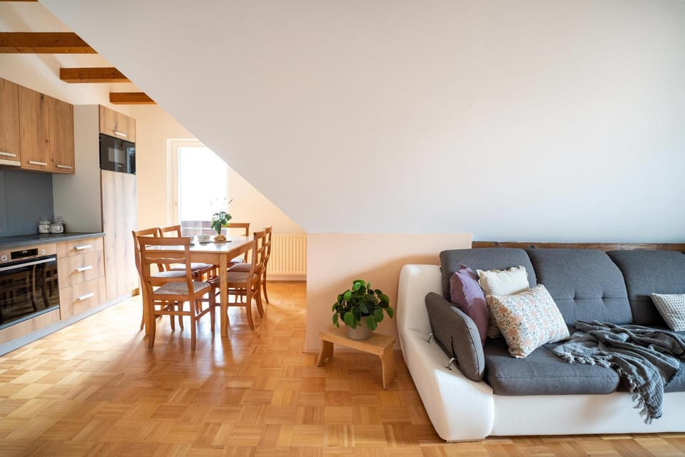 Living room, kitchen