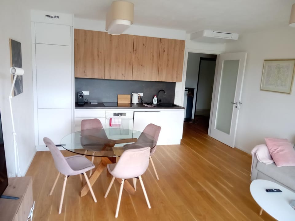 Living room, kitchen