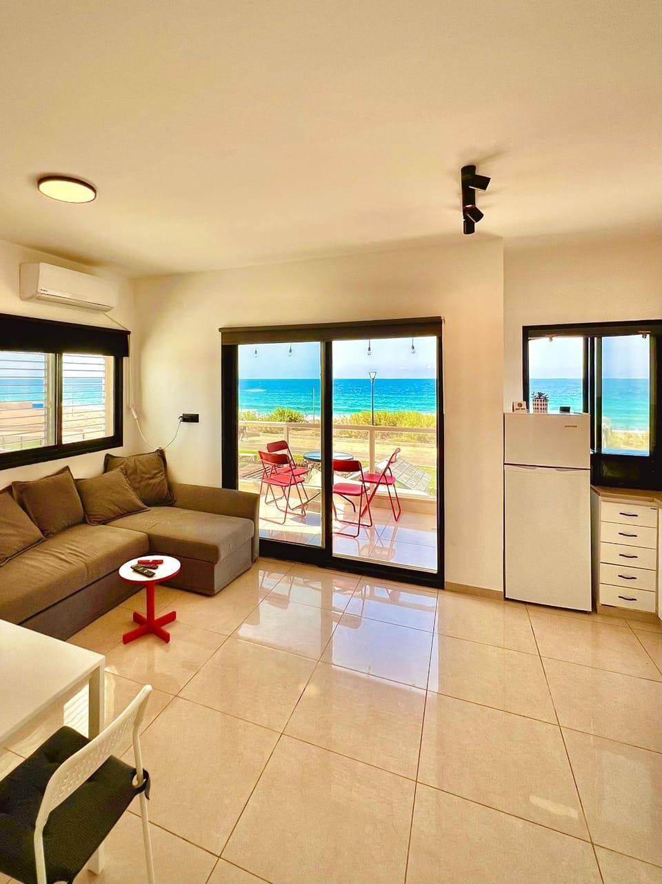 Balcony/Terrace, Living room, Seating area, Sea view