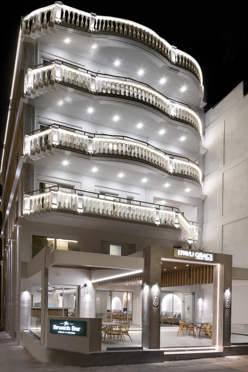 Property building, Night, City view