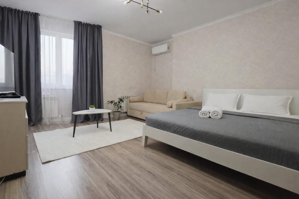 51 2 кондиционера,Байтерек 2х комн с 2-мя кроватями,раскладным диваном и раздельным санузлом на 1-6 гостей, центр Apartment in Kazakhstan