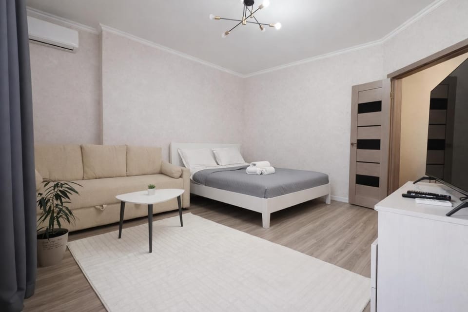 51 2 кондиционера,Байтерек 2х комн с 2-мя кроватями,раскладным диваном и раздельным санузлом на 1-6 гостей, центр Apartment in Kazakhstan