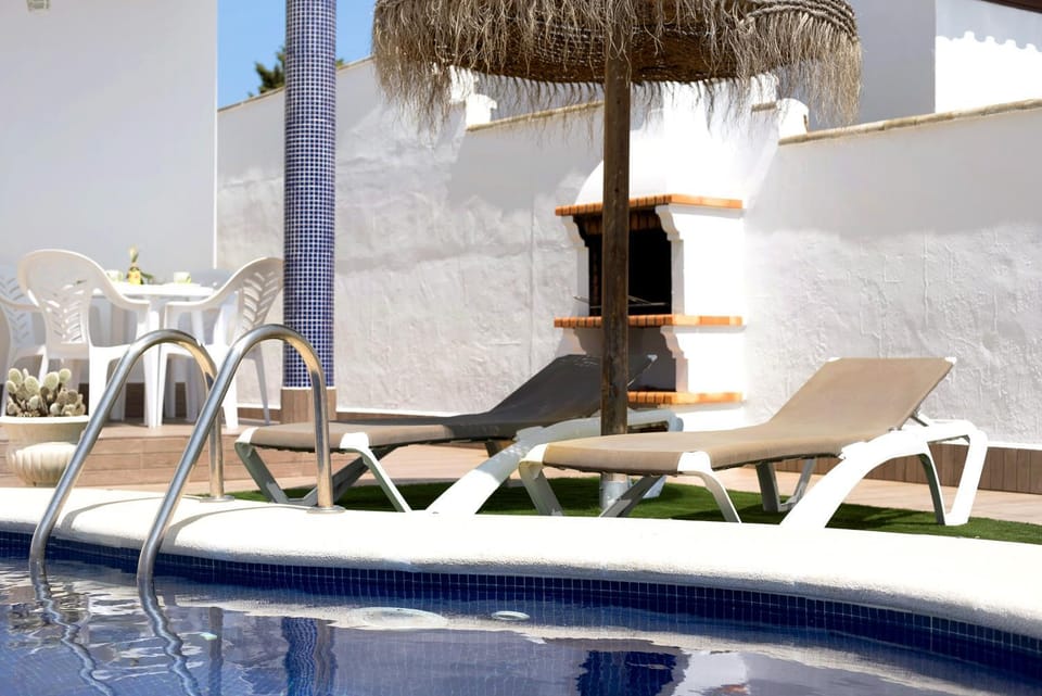 Property building, Living room, Swimming pool