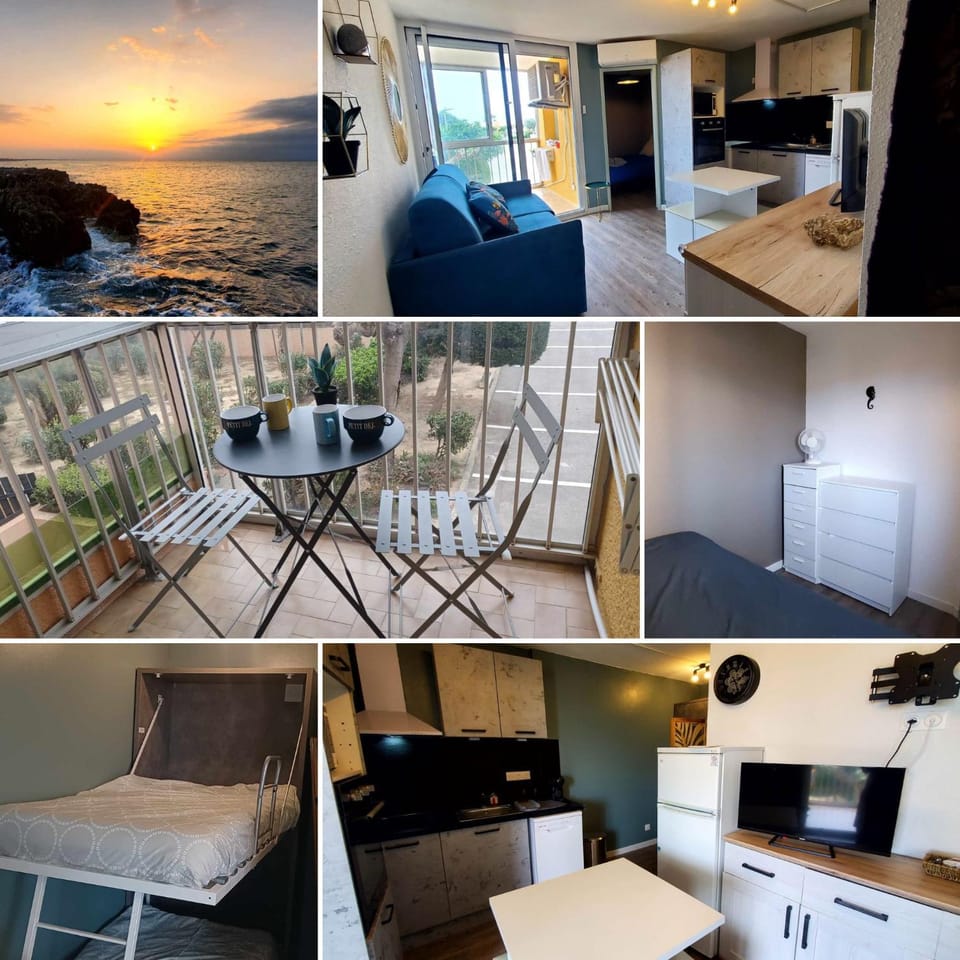 Natural landscape, Kitchen or kitchenette, Living room, Dining area, Bedroom, Sea view