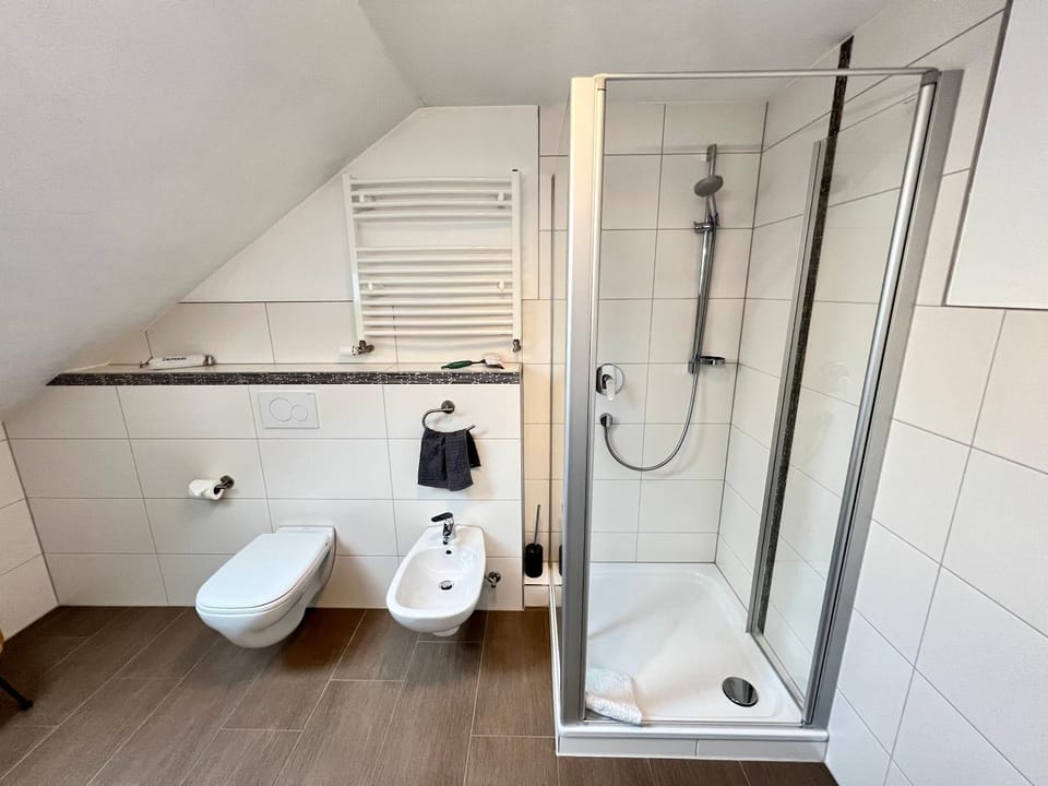 Shower, Toilet, Bathroom, towels