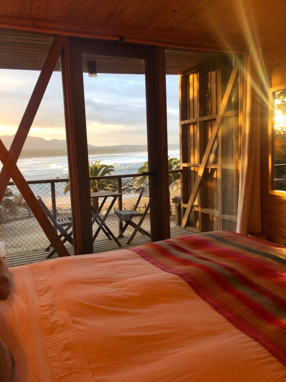 Bed, Natural landscape, Balcony/Terrace, Bedroom, Sea view