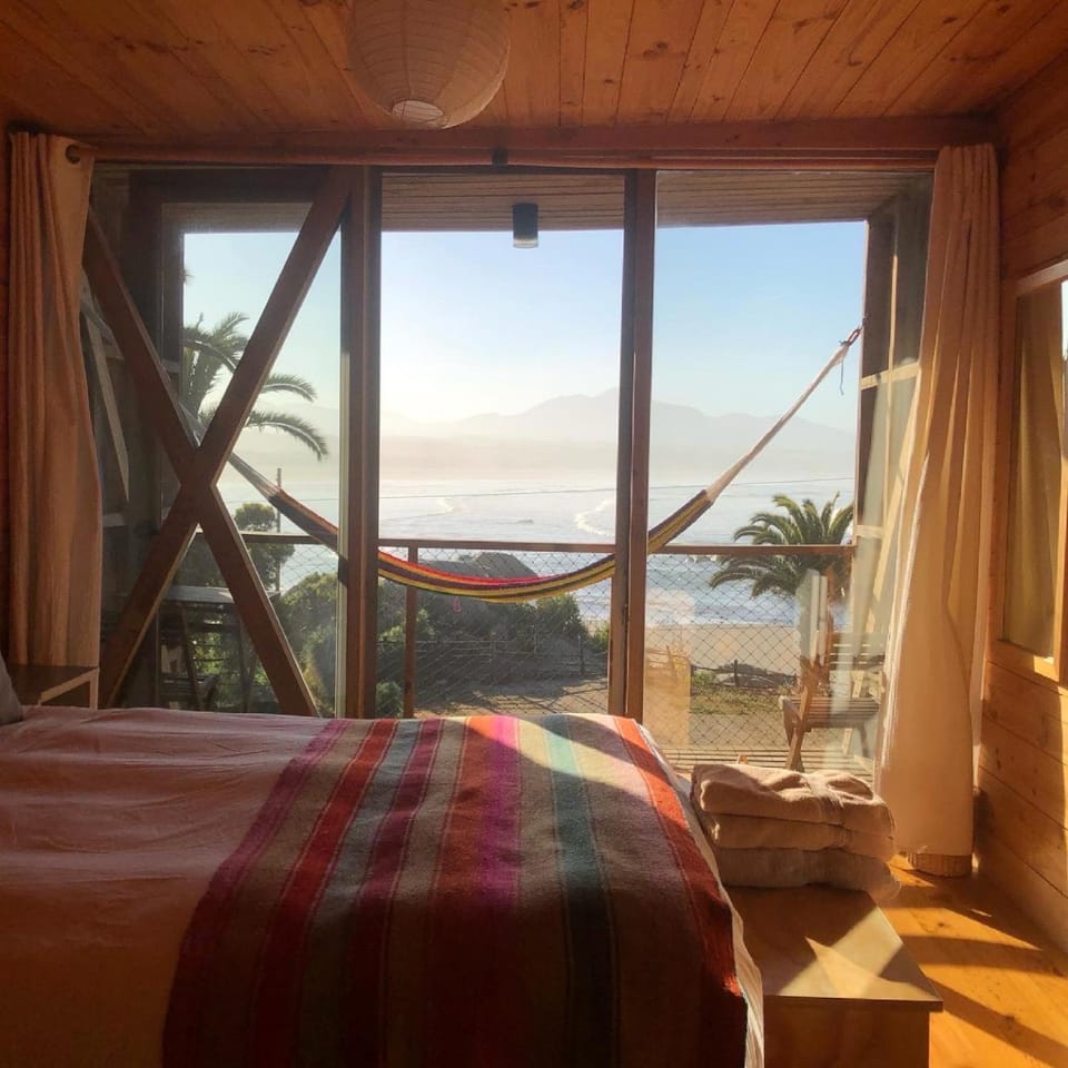 Bed, Natural landscape, Photo of the whole room, Bedroom, Sea view