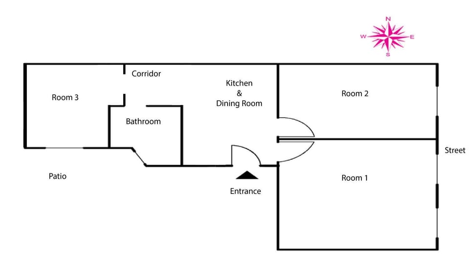 Photo of the whole room, Text overlay