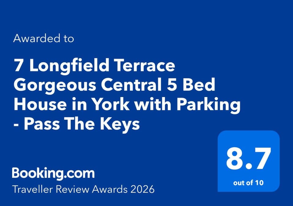7 Longfield Terrace Gorgeous Central 5 Bed House in York with Parking - Pass The Keys House in York