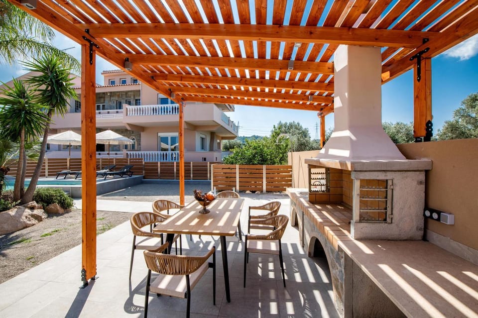 Property building, Patio, Day, BBQ facilities, View (from property/room), Balcony/Terrace, Living room, Seating area, Dining area