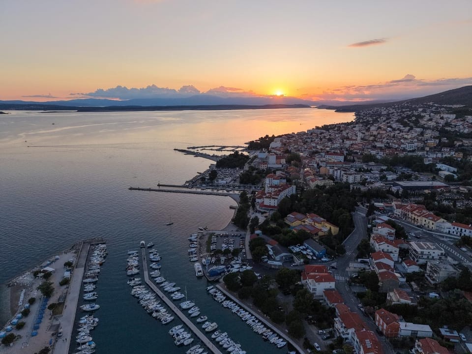 Natural landscape, Bird's eye view, City view, Sea view, Sunset