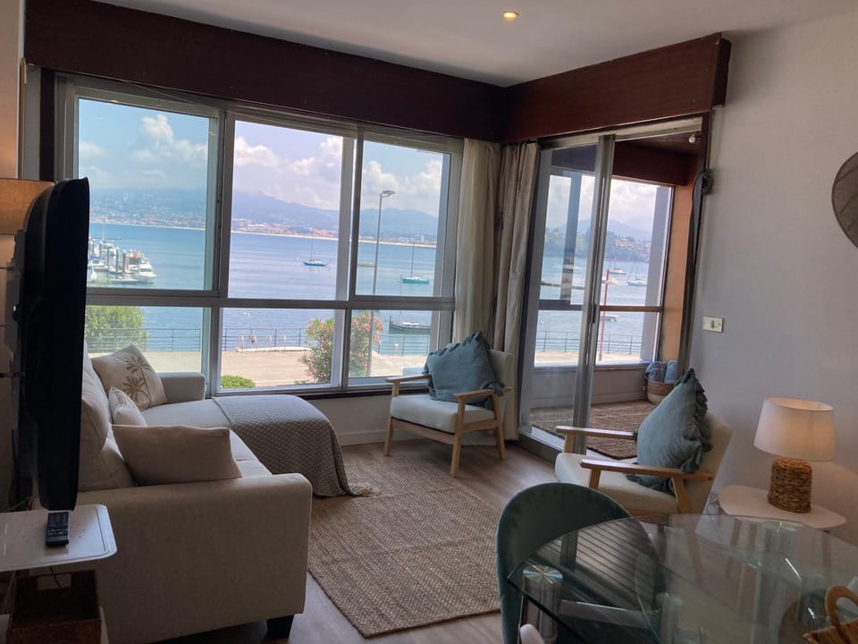 Living room, Seating area, Sea view