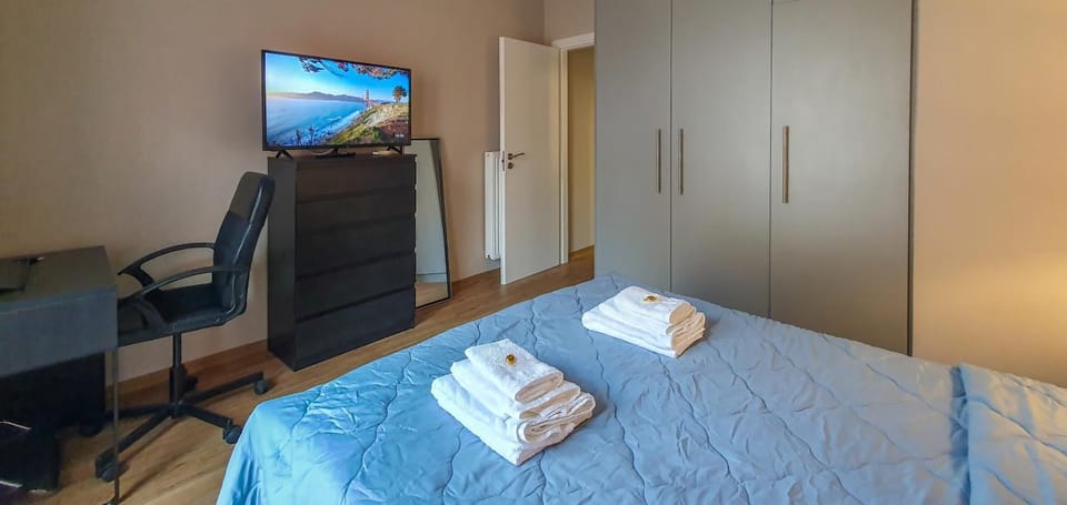 Bed, TV and multimedia, Photo of the whole room, Evening entertainment, Bedroom, hair dresser, towels, wardrobe