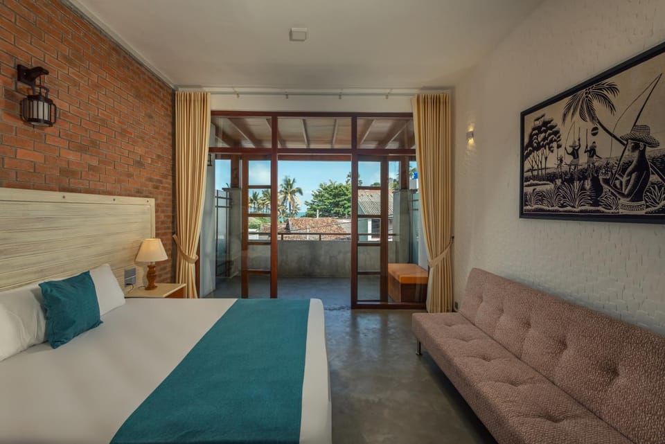 Bed, Natural landscape, Seating area, Bedroom