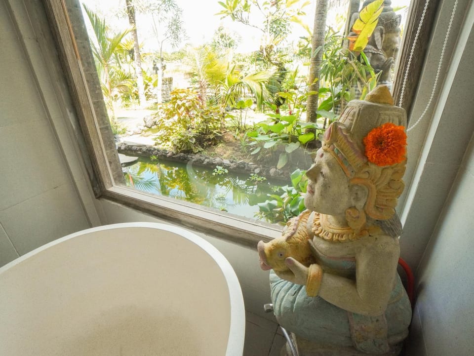 Bathroom, Garden view, Bath