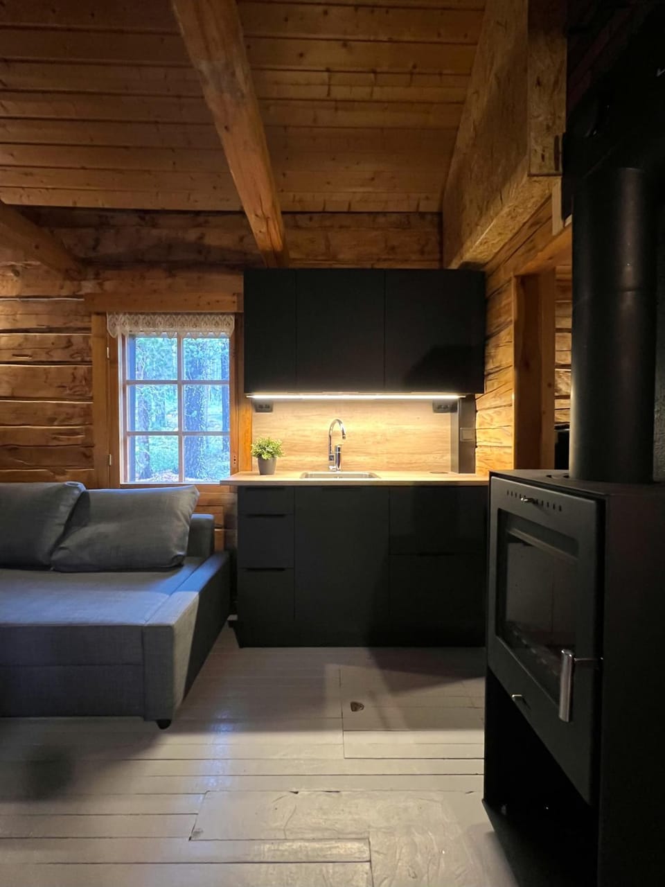 Kitchen or kitchenette, Living room, flat iron