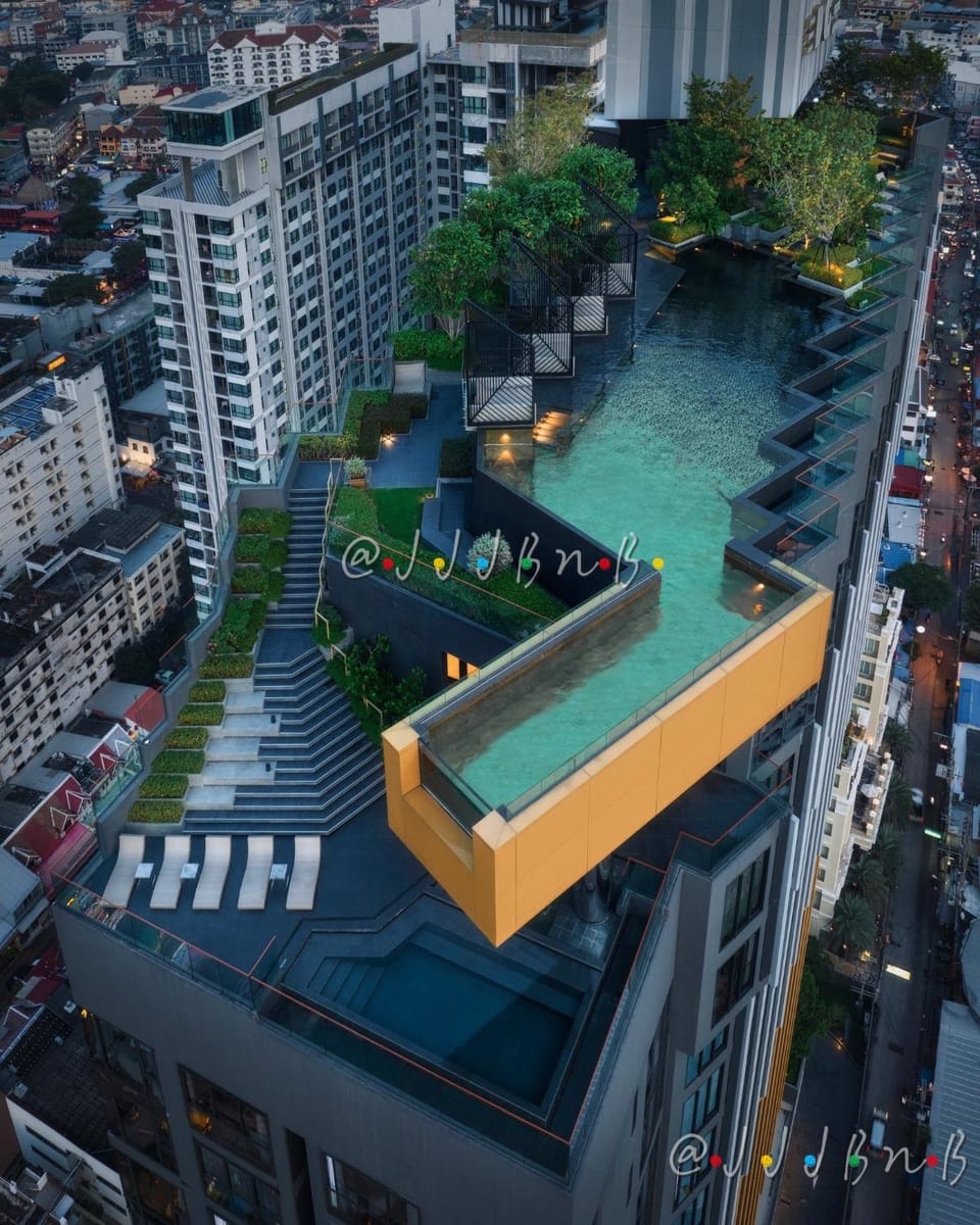 Property building, Bird's eye view, Swimming pool