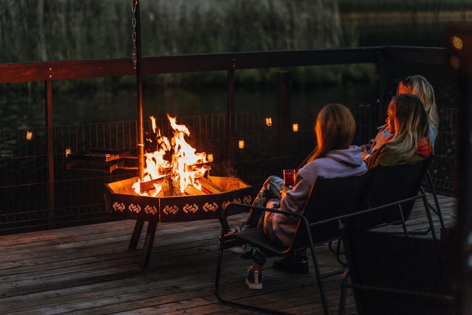 Night, People, BBQ facilities, group of guests