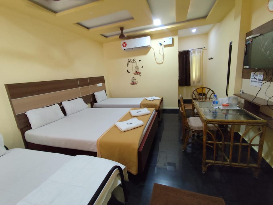 Bed, air conditioner
