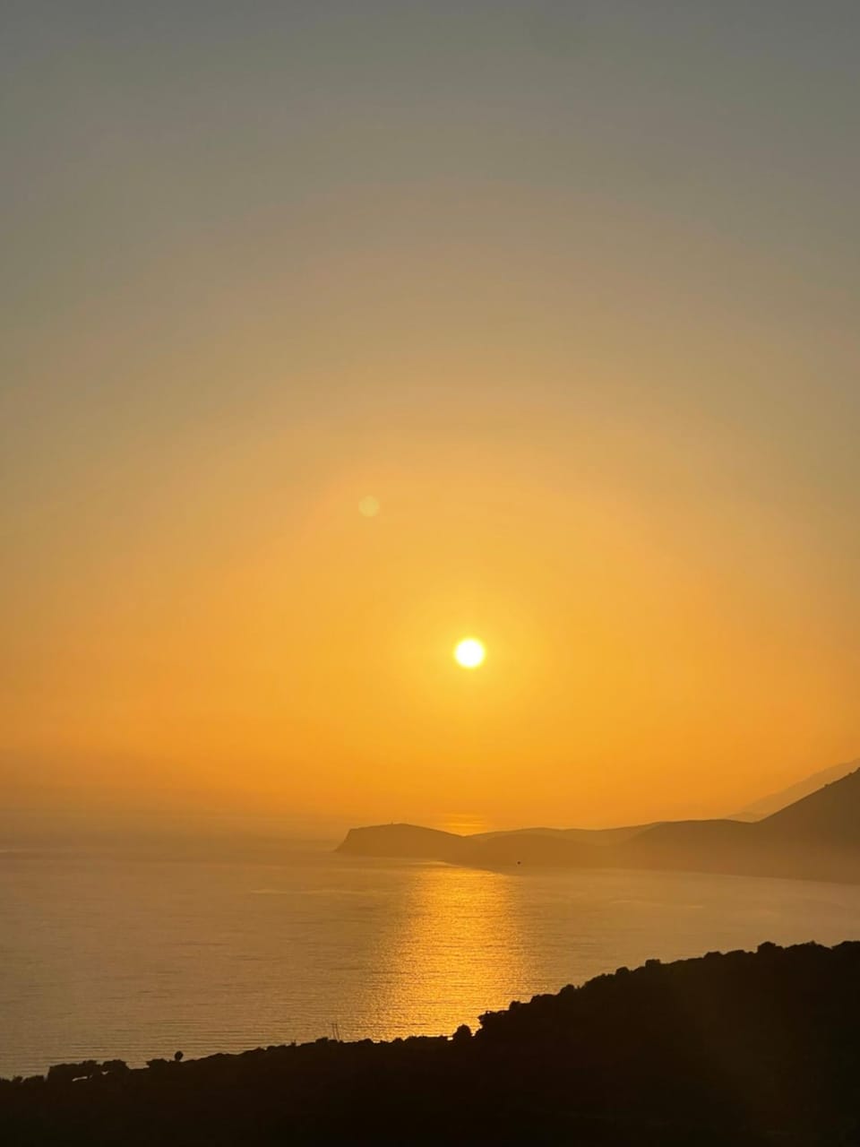Natural landscape, Mountain view, Sea view, Sunset