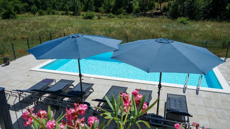Patio, Spring, Day, Garden, Garden view, Pool view, Swimming pool, sunbed