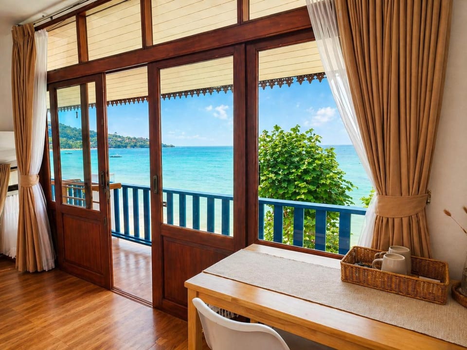 Bed, Day, Natural landscape, Bedroom, Sea view