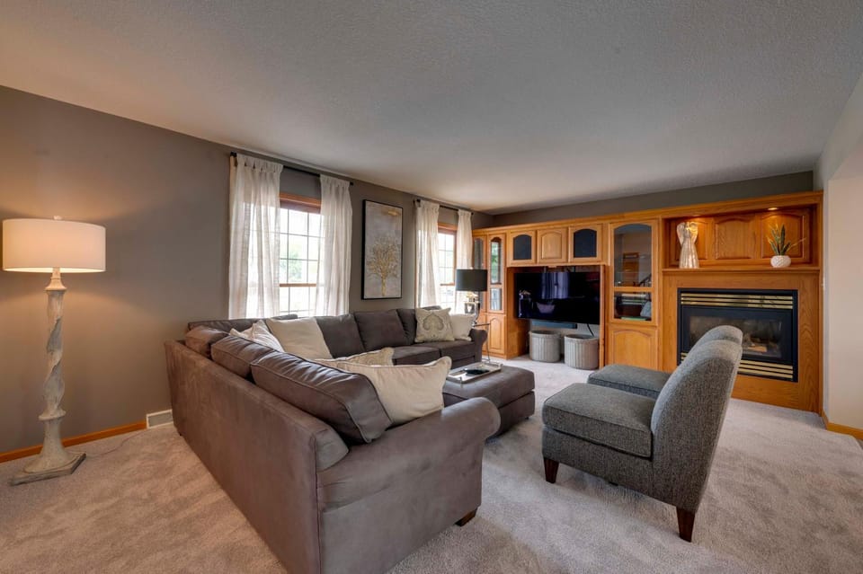 Game Room + Patio + Entertainment Area House in Iowa