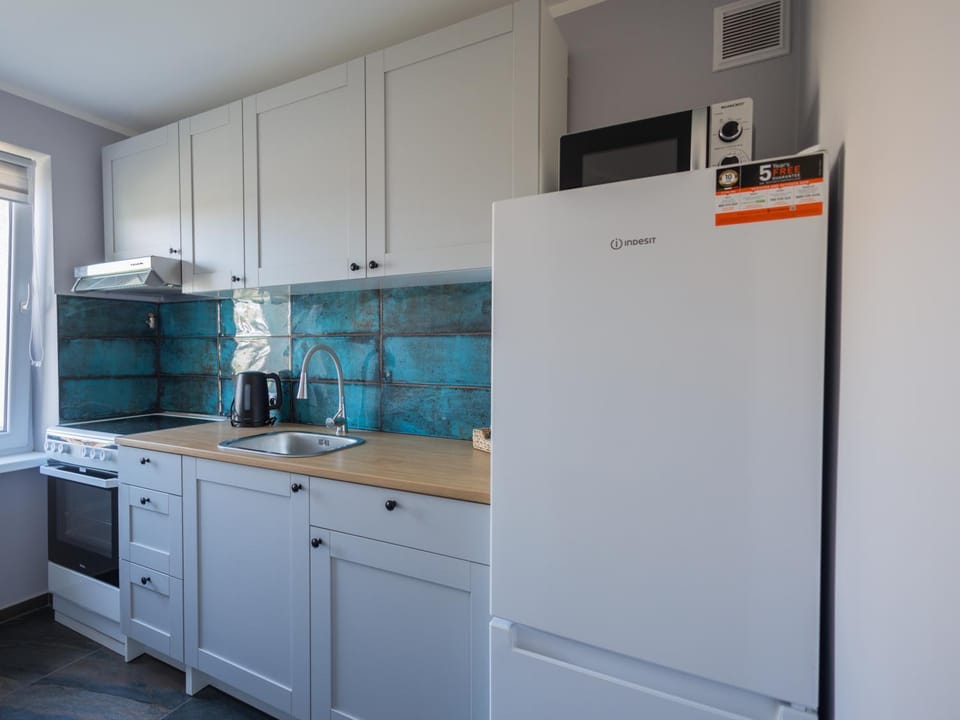 Kitchen or kitchenette, minibar, stove