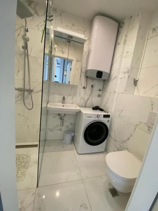 Shower, Toilet, Bathroom, washing machine