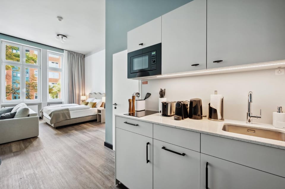 Coffee/tea facilities, Kitchen or kitchenette, Bedroom
