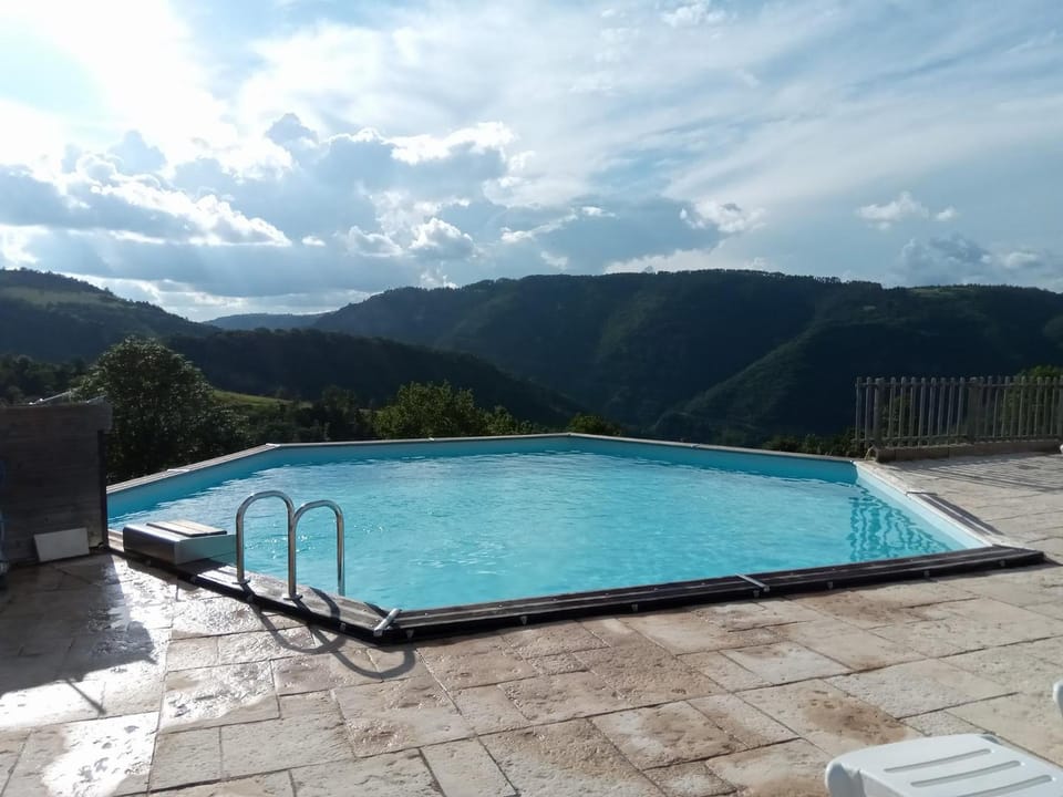 Natural landscape, Mountain view, Pool view