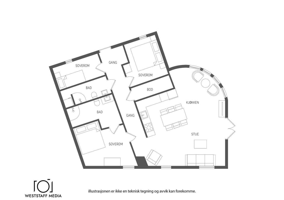 Stay l Urban - Spacious apartment with private terrace Apartment in Bergen