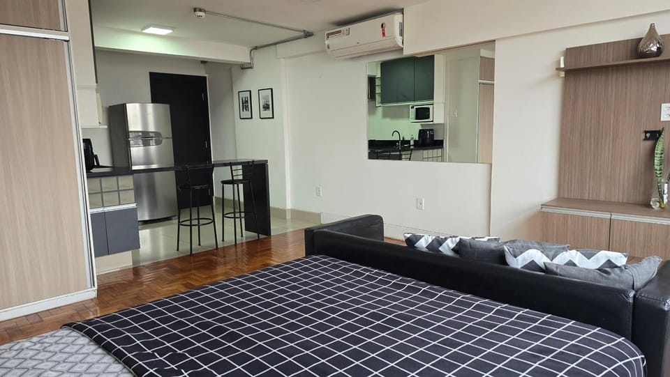 Bed, Kitchen or kitchenette, Living room, Photo of the whole room