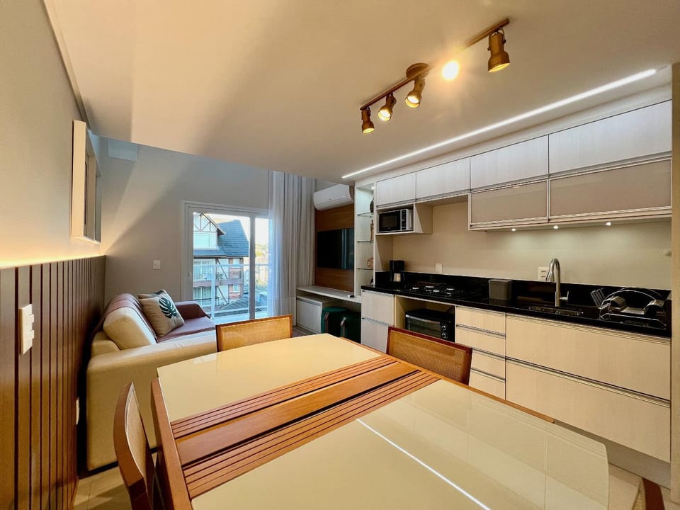 Maravilhoso Loft 235 1 Suíte Centro by Achei Apartment in Canela