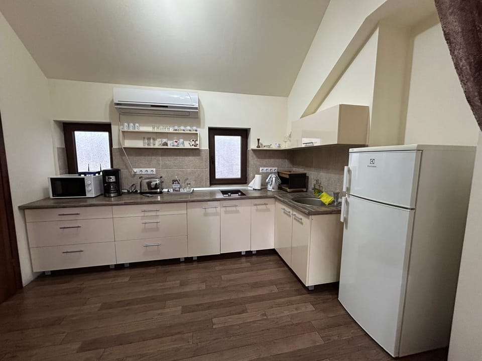 Coffee/tea facilities, Kitchen or kitchenette, minibar, stove, toaster