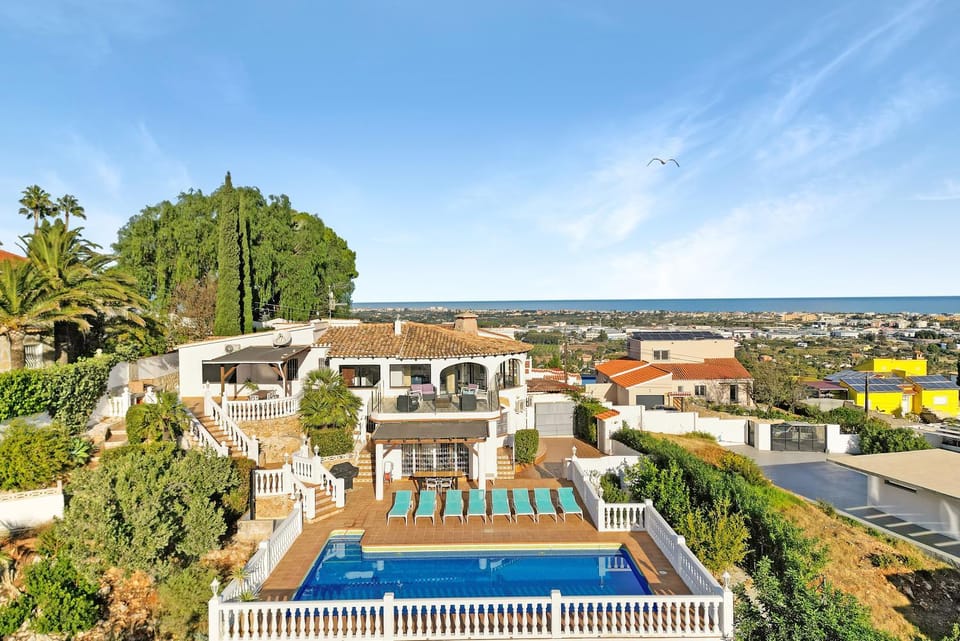 Property building, Living room, Swimming pool