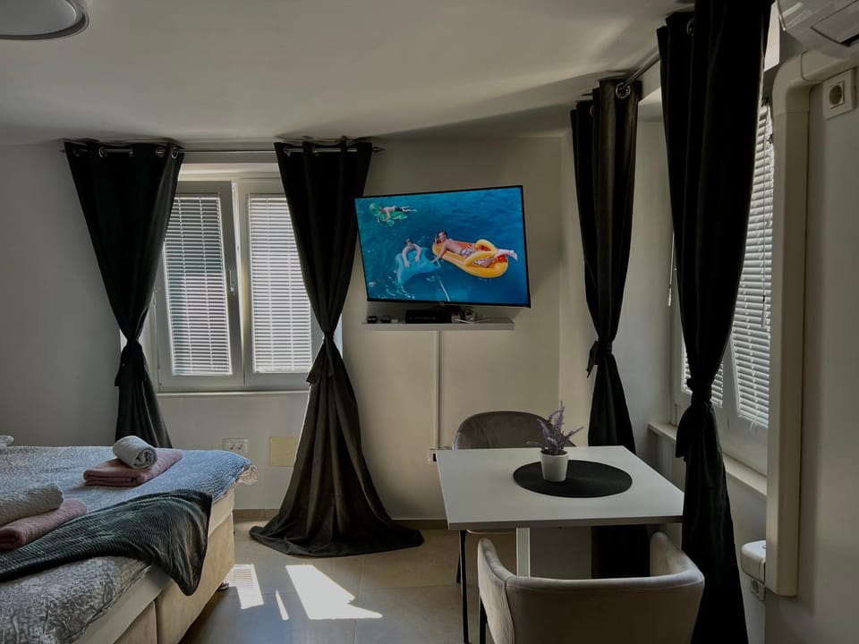 Bed, TV and multimedia, Living room, Photo of the whole room