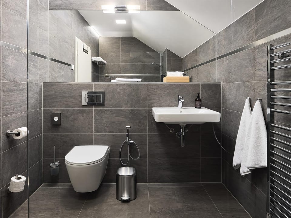 Toilet, Bathroom, towels