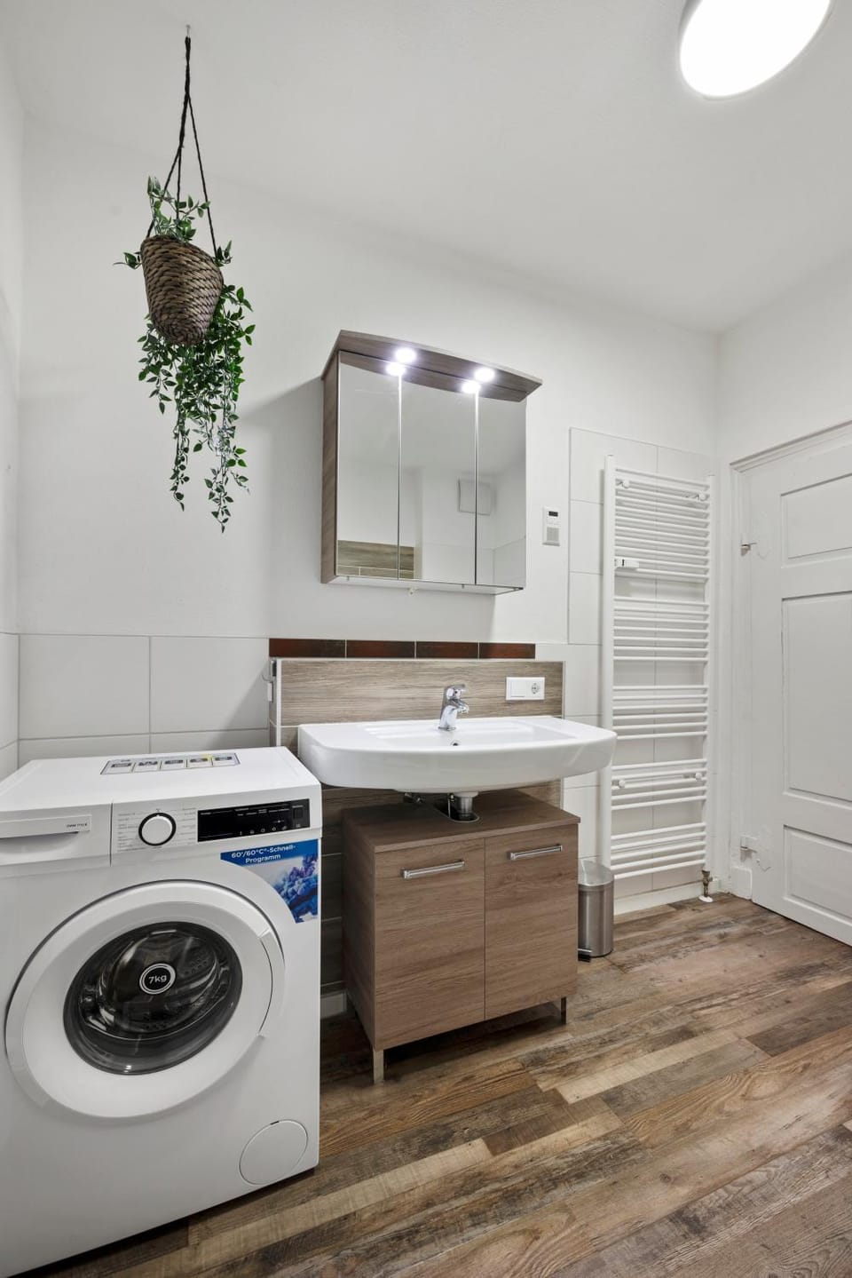 Bathroom, washing machine, dryer