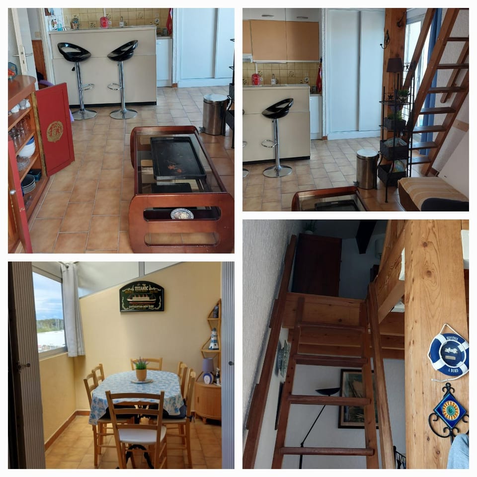 Kitchen or kitchenette, Living room, Dining area