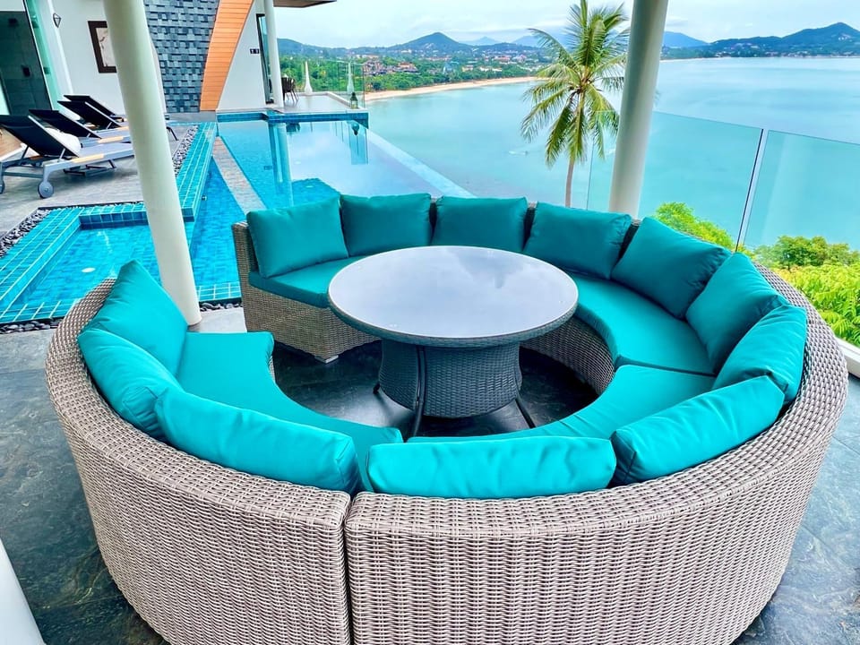 苏梅岛观景台超级海景別墅Golden Coconut Villa5 私密泳池 接送服务ChawengNoi 5bedrooms Villa in Ko Samui