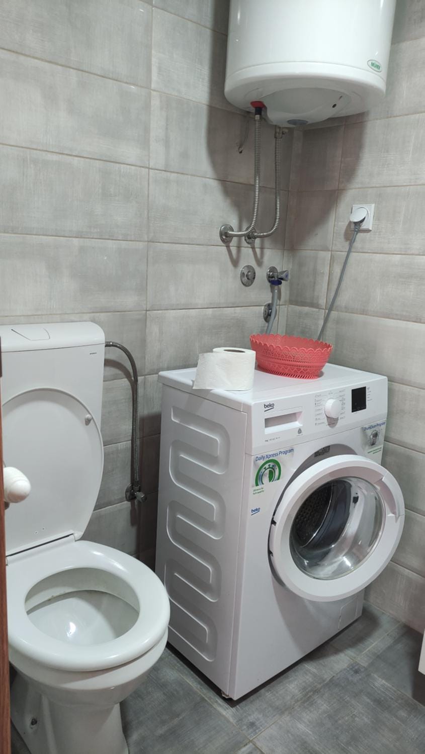 Toilet, washing machine