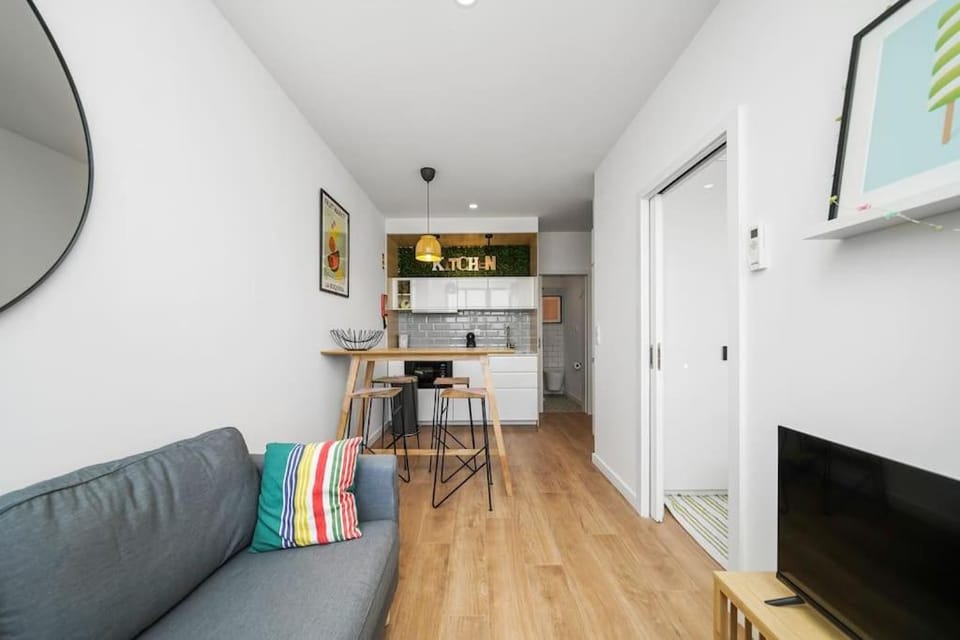Kitchen or kitchenette, Living room, Dining area